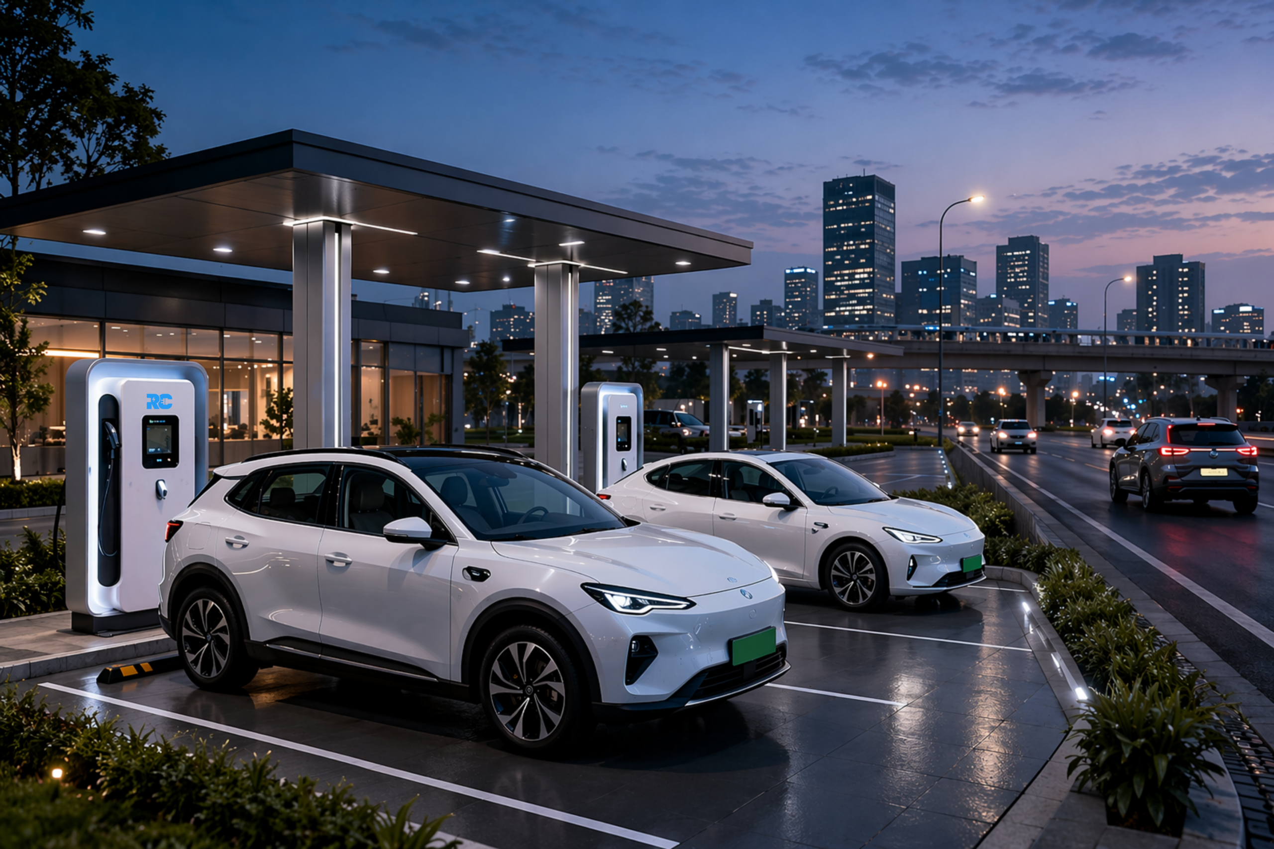 Electric vehicles charging in an Indian city