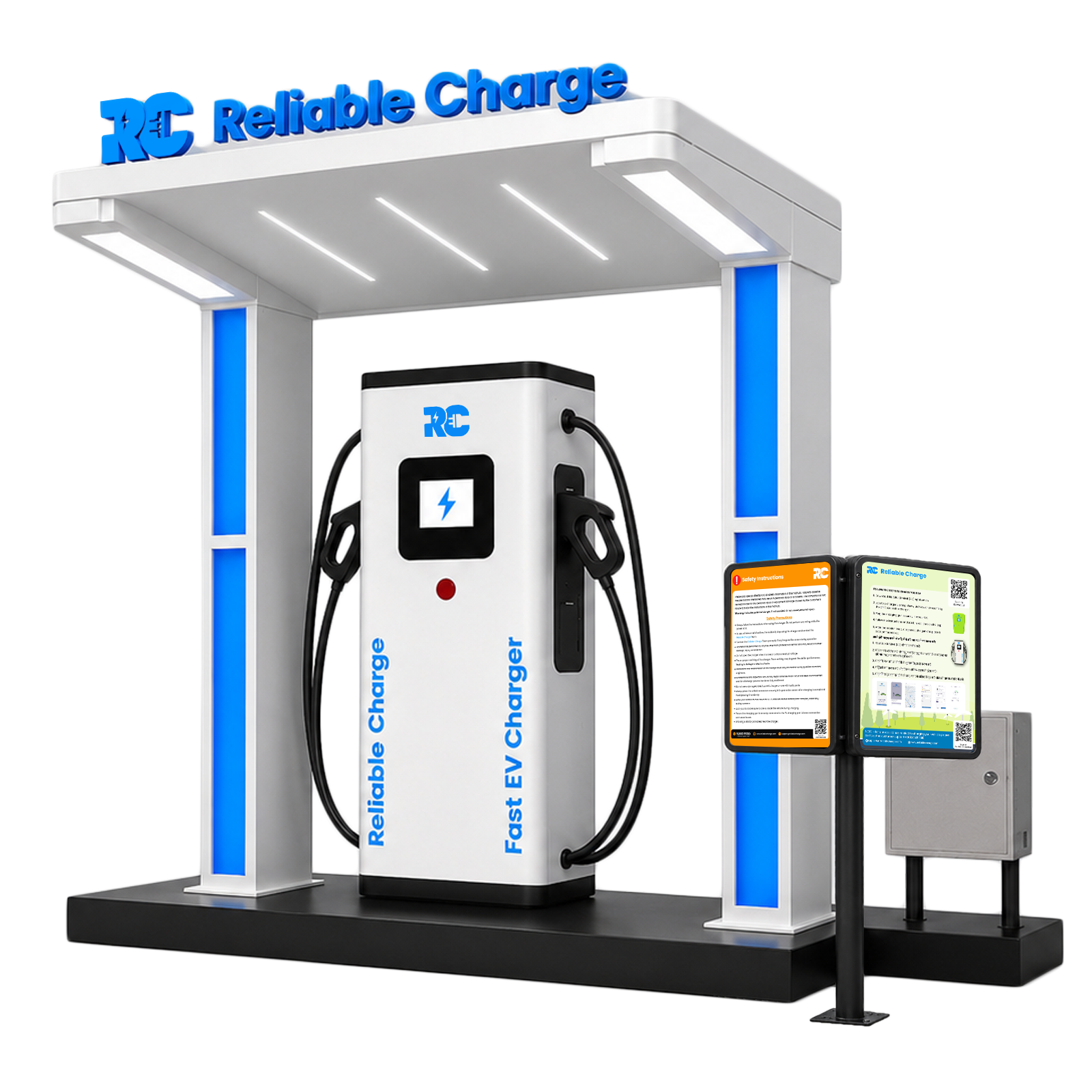 Reliable Charge highway hub with covered charging canopy